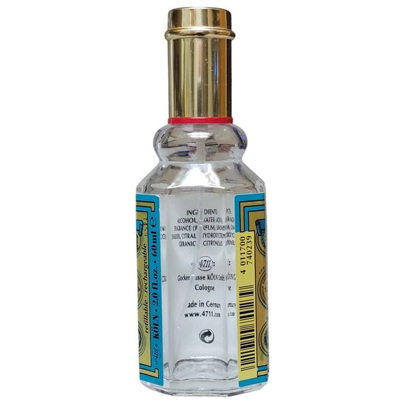 Echt‎ Kolnisch Wasser No 4711 Spray Cologne Empty Bottle 2.0 fl oz Blue Gold - Picture 3 of 7